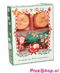 Baking cups 48 pcs, Holly Jolly, papirnati komplet za muffine