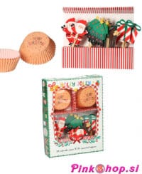 Baking cups 48 pcs, Holly Jolly, papirnati komplet za muffine, mafine