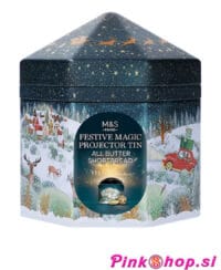 Festive Magic Projector Tin, pločevinka s piškoti, glasbo in lučkami