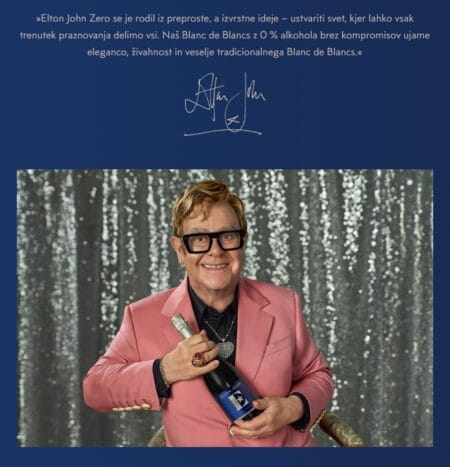 Elton John praznuje z Elton John Zero, Pinkshop.si