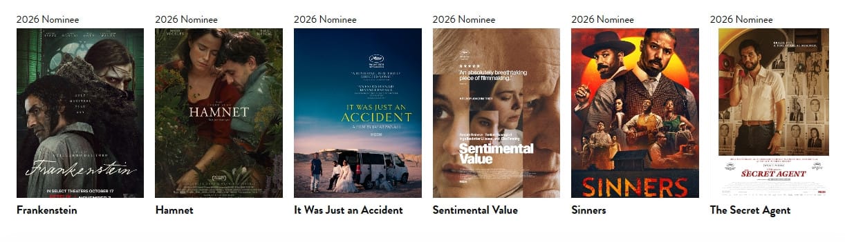 Golden Globe 2026 - Nominacije za najboljši film – dramo