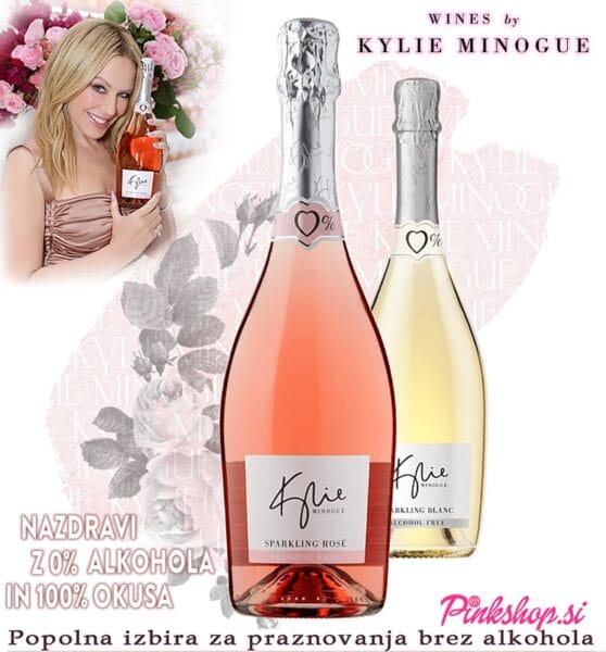 Kylie Minogue Wines 0 % ZERO peneče vino, brez alkohola, Pinkshop.si