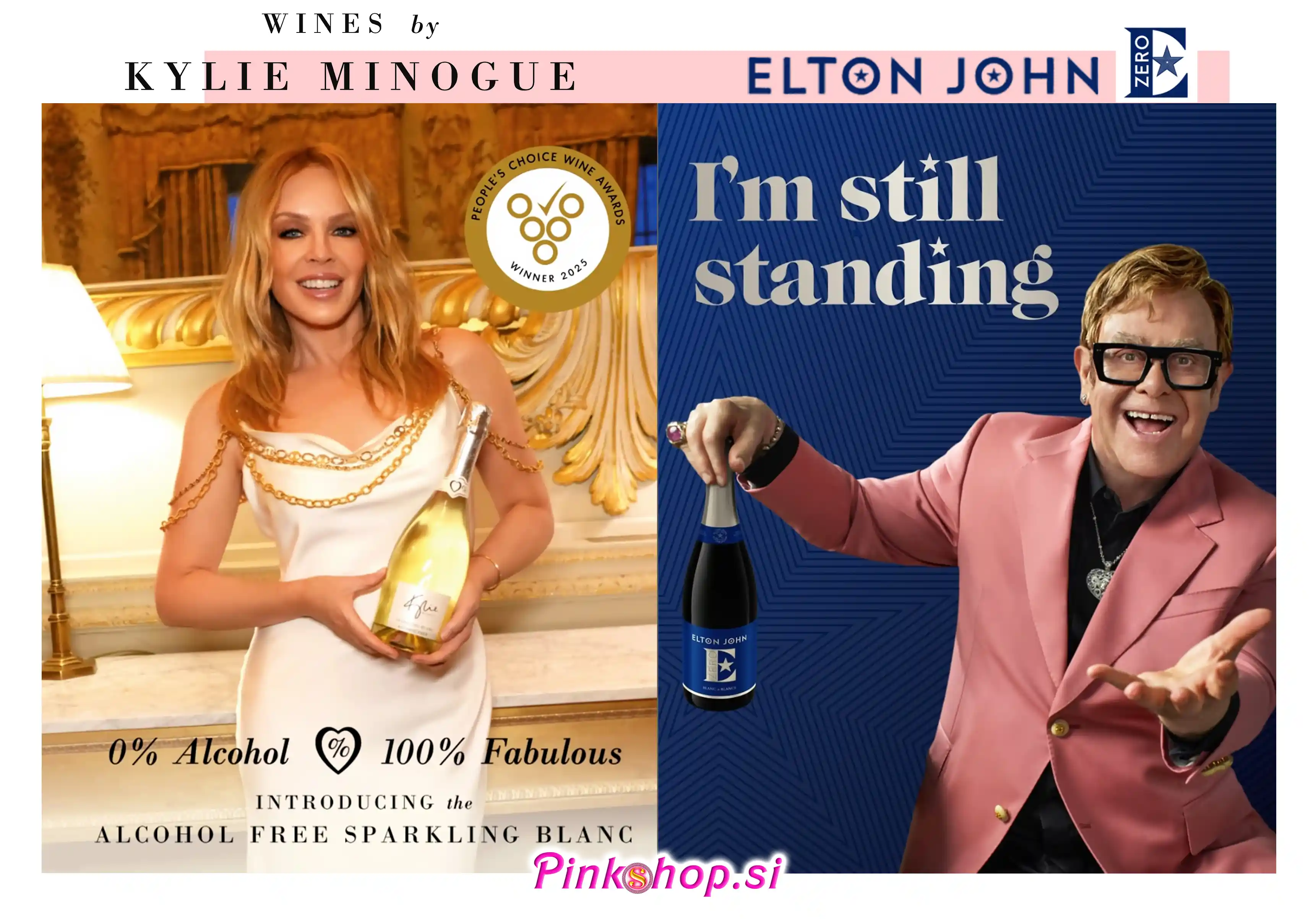 Kylie Minogue Wines, Elton John Zero, Pinkshop.si