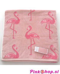Brisača za na plažo roza flamingo, Pinkshop.si