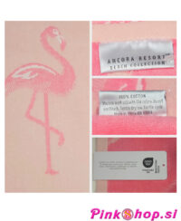 Kopalna brisača za na plažo, pink flamingo, Pinkshop.si