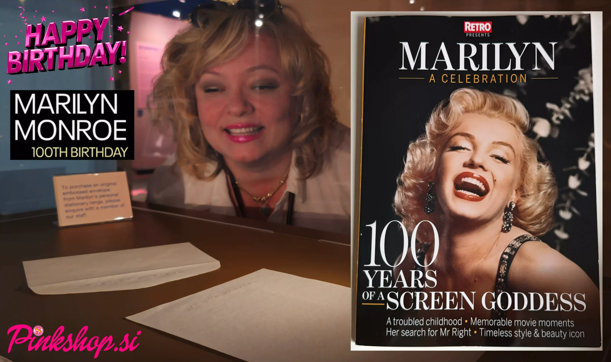 Marilyn Monroe, Happy Birthday, 100 let rojstva, arhiv Pinkshop.si