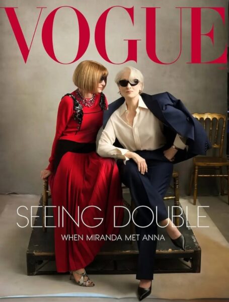 Majska številka Voguea, posebna izdaja z naslovom "Hudičevka v Pradi 2 - The Devil Wears Prada 2."". 👠