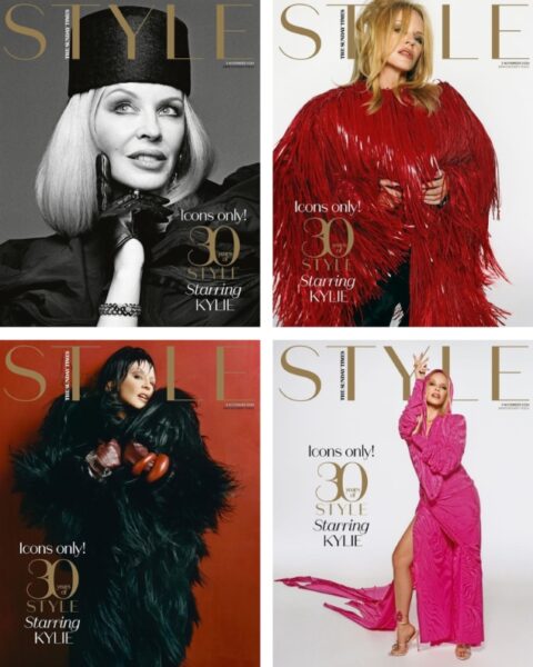 Kylie Minogue je bil na številnih naslovnicah doma in po svetu, saj je superzvezdnica