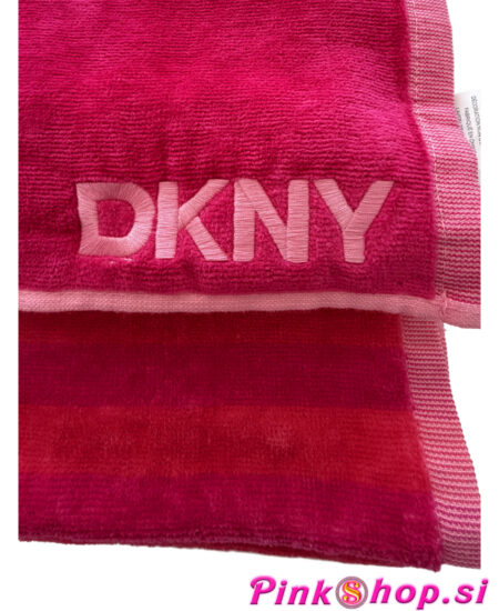 Velika brisača za na plažo DKNY iz 100 % bombaža, super mehka, pink, Pinkshop
