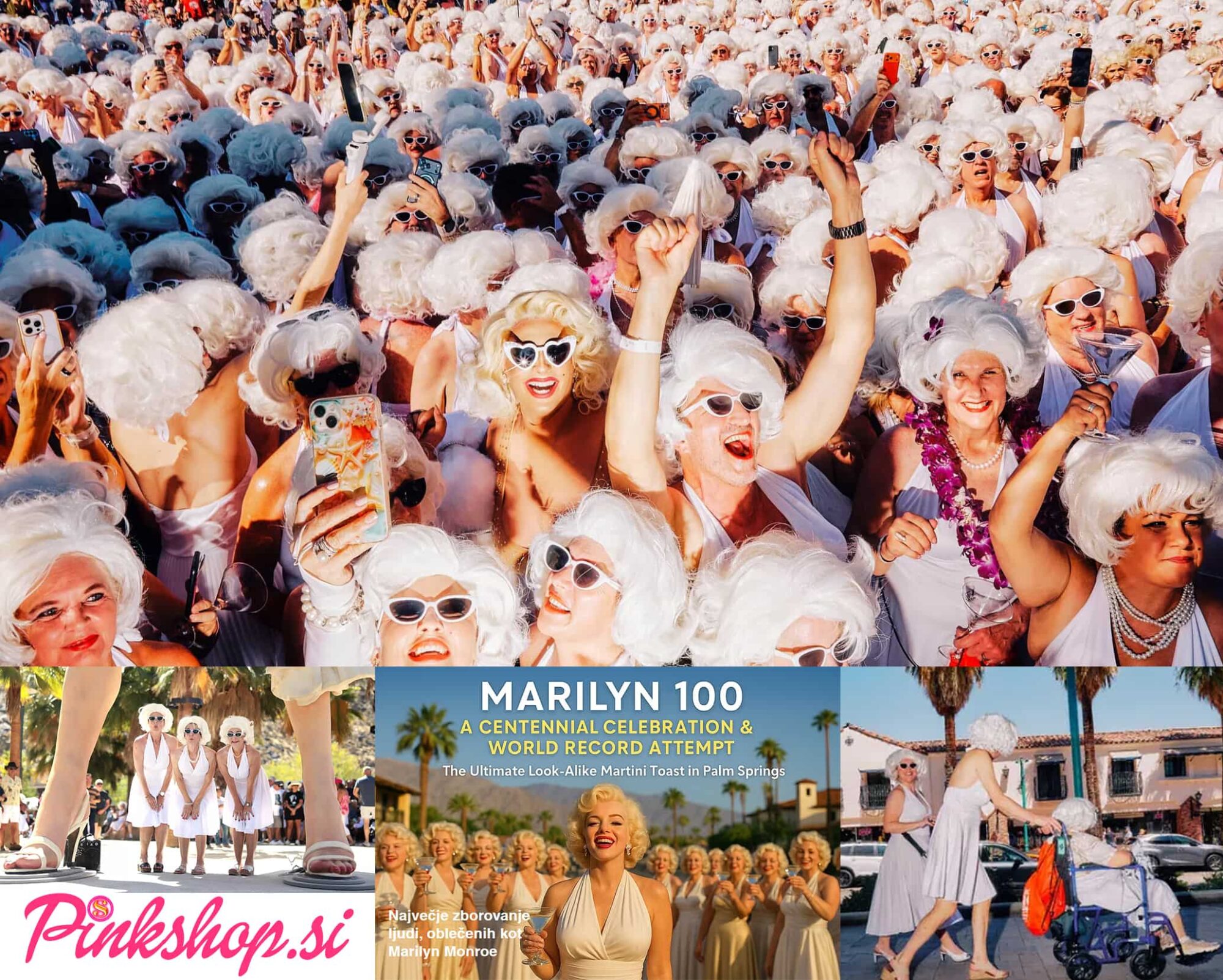 Dvojniki Marilyn Monroe v Palm Springsu postavili nov svetovni rekord, Pinkshop.si