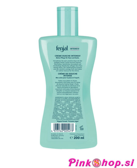 Fenjal Intensiv krema za prhanje avokadovo olje in karitejevo maslo, 200 ml, Pinkshop