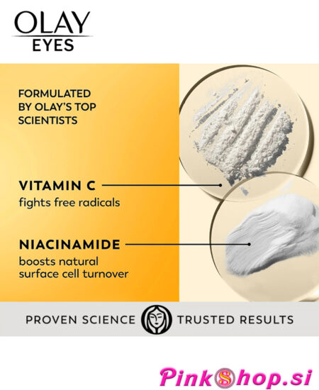 Olay Eyes Vitamin C Hidra Glow, krema za okoli oči, Pinkshop.si