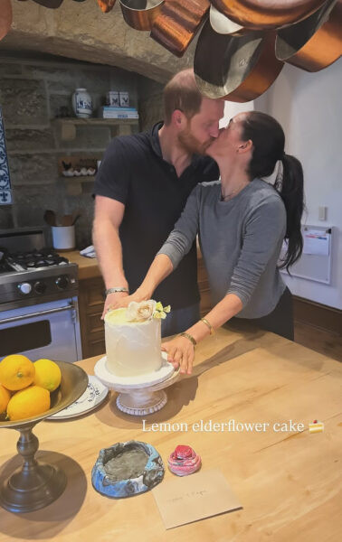 Princ Harry in Meghan Markle, limonina torta, 8. obletnica poroke