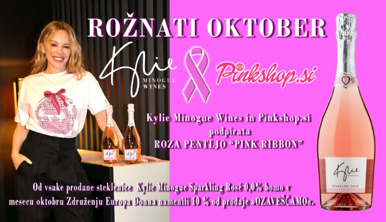 Rožnati oktober 2026 Kylie Minogue Wines Pinkshop.si