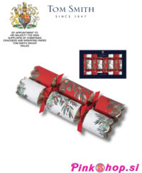 Tom Smith Red Deluxe Crackers, božični pokajoči paketki, 8 kom
