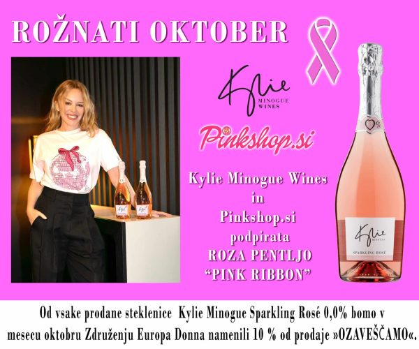 Brezalkoholno vino, Kylie Minogue Wines, PINK RIBBON - ROŽNATI OKTOBER 2026, Pinkshop.si