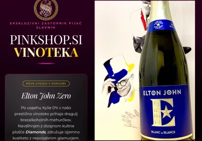Brezalkoholno vino Slovenija – Pinkshop.si VINOTEKA. Odkrijte 0,0 % Kylie Minogue Wines in Elton John Zero.